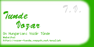 tunde vozar business card